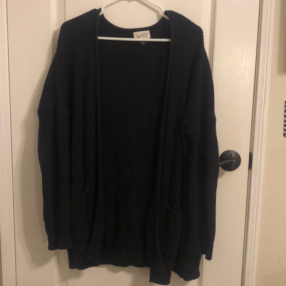 Black knit cardigan
